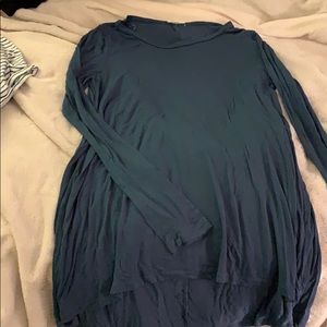 Long teal shirt